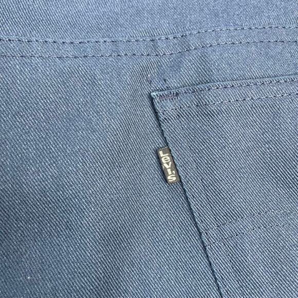 Vintage Levis Sta-Prest Pants Mens 42 Navy Blue Chino Straight Leg Slacks 80s - Picture 6 of 16
